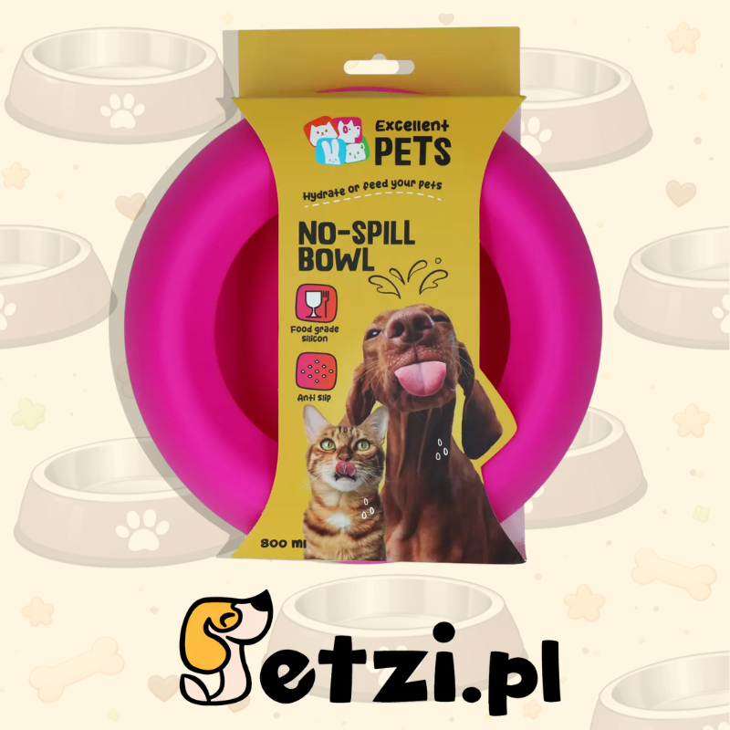 EXCELLENT PETS NO SPILL BOWL PINK M