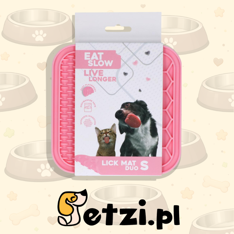 EAT SLOW LIVE LONGER LICK MAT DUO S PINK