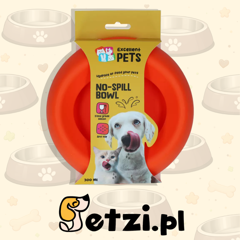 EXCELLENT PETS NO SPILL BOWL ORANGE S