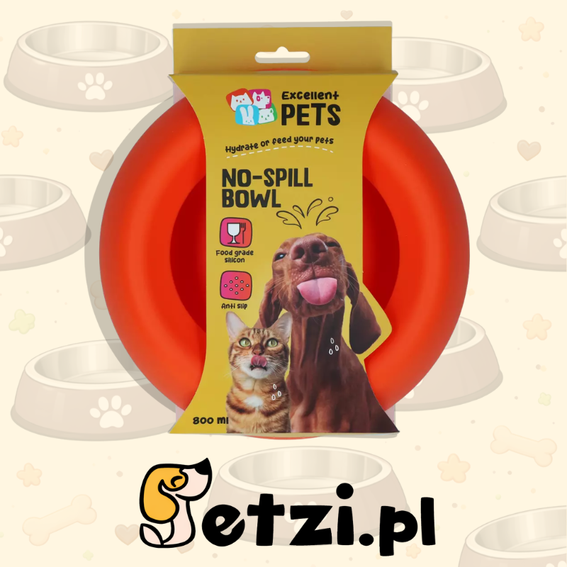 EXCELLENT PETS NO SPILL BOWL ORANGE M
