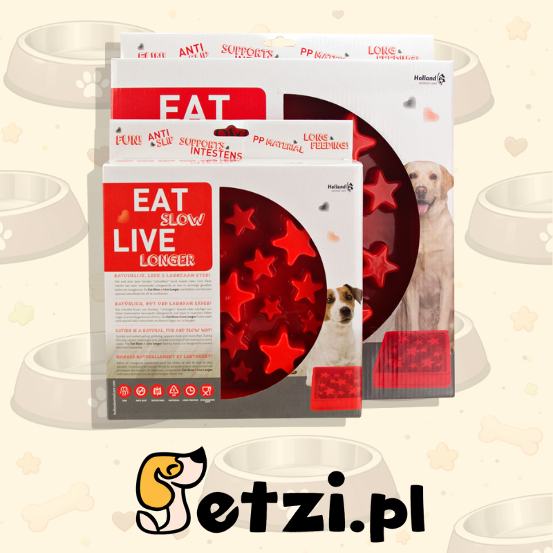 EAT SLOW LIVE LONGER STAR RED L