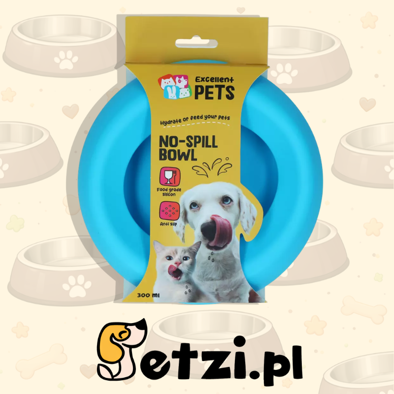 EXCELLENT PETS NO SPILL BOWL BLUE S
