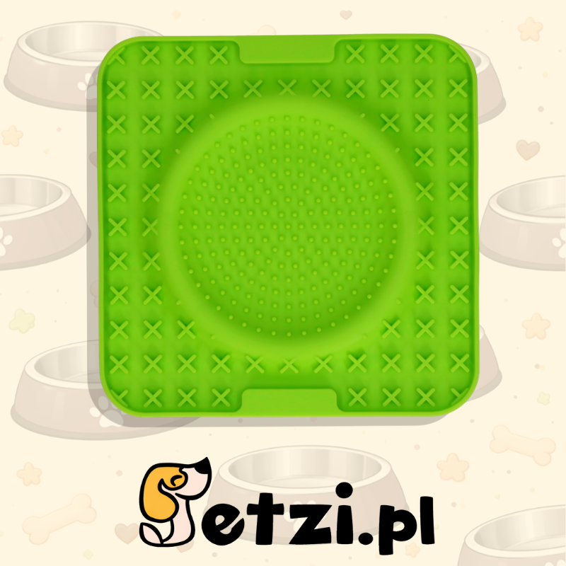 EAT SLOW LIVE LONGER LICK MAT WAVE GREEN