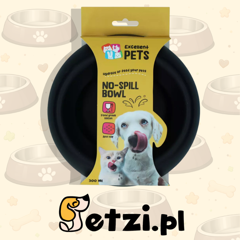 EXCELLENT PETS NO SPILL BOWL BLACK S