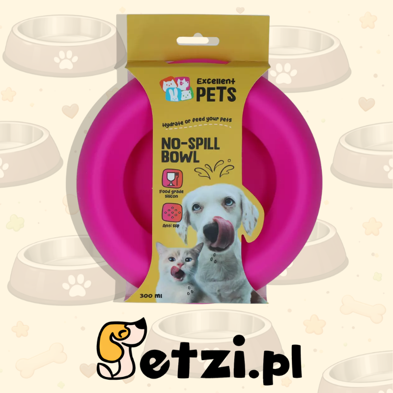 EXCELLENT PETS NO SPILL BOWL PINK S