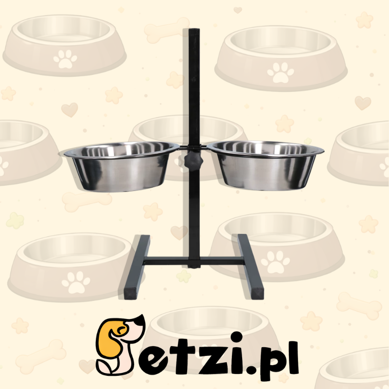 FEED AND DRINK BOWL STAINLESS STEEL H-STAND 2,80LTR Ø 25CM
