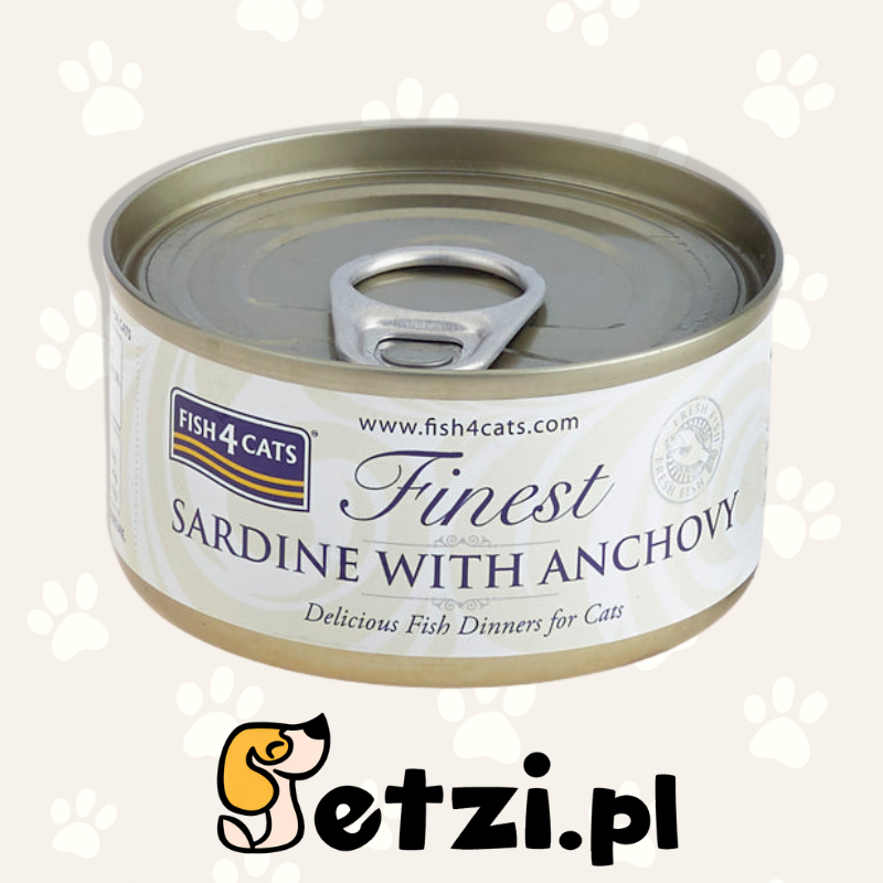 FISH4CATS MOKRA KARMA DLA KOTA SARDINE WITH ANCHOVY 70G