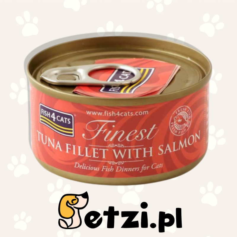 FISH4CATS MOKRA KARMA DLA KOTA TUNA FILLET WITH SALMON 70G