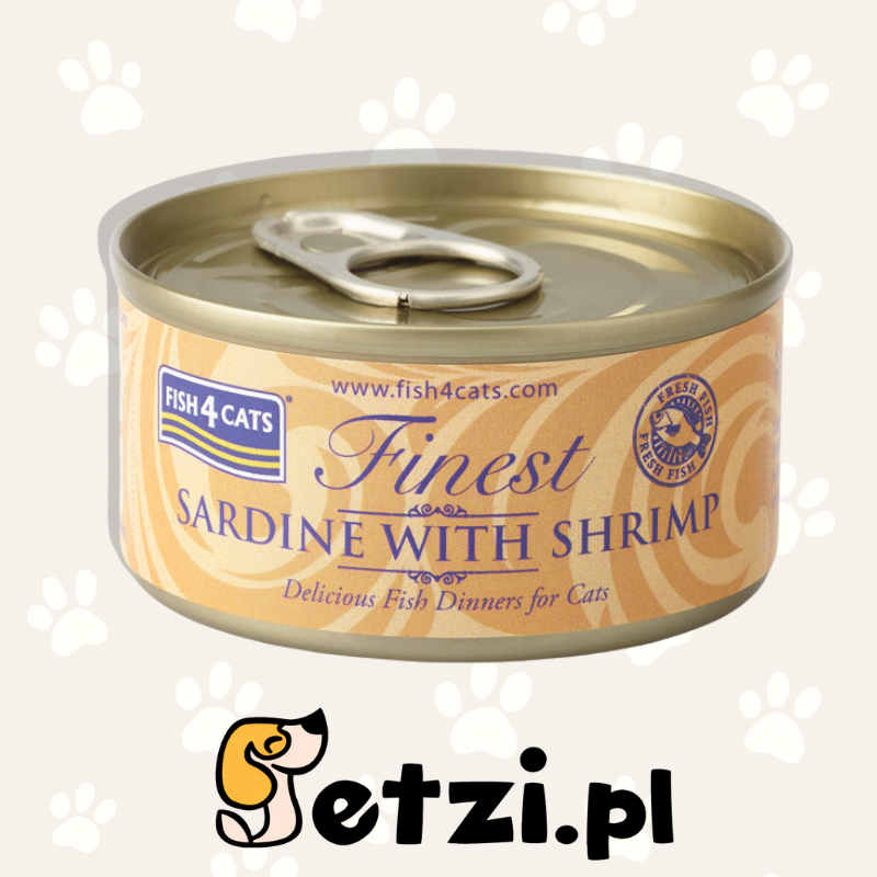 FISH4CATS MOKRA KARMA DLA KOTA WET SARDINE WITH SHRIMP 70G