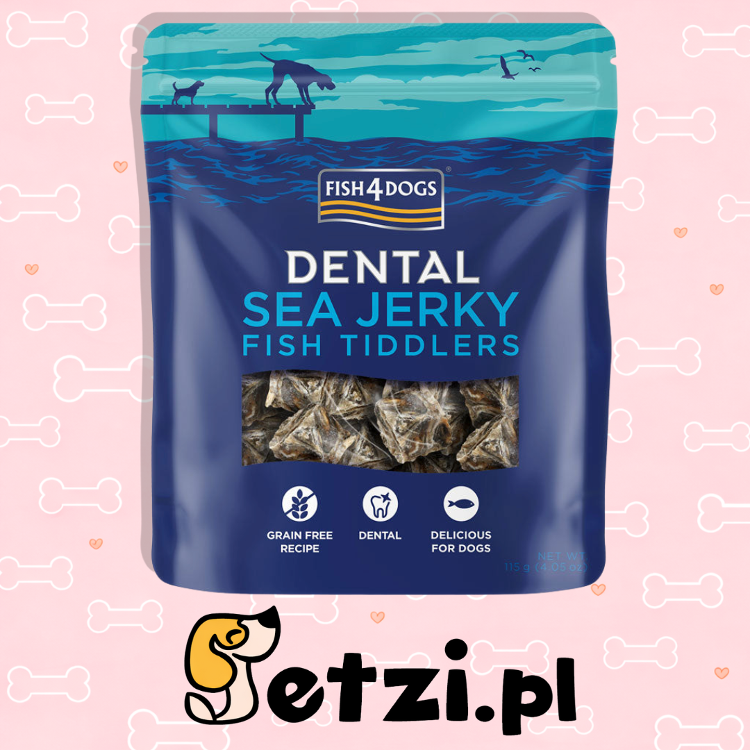 FISH4DOGS DENTAL SEA JERKY PRZYSMAKI DLA PSA FISH KNTOS 115G