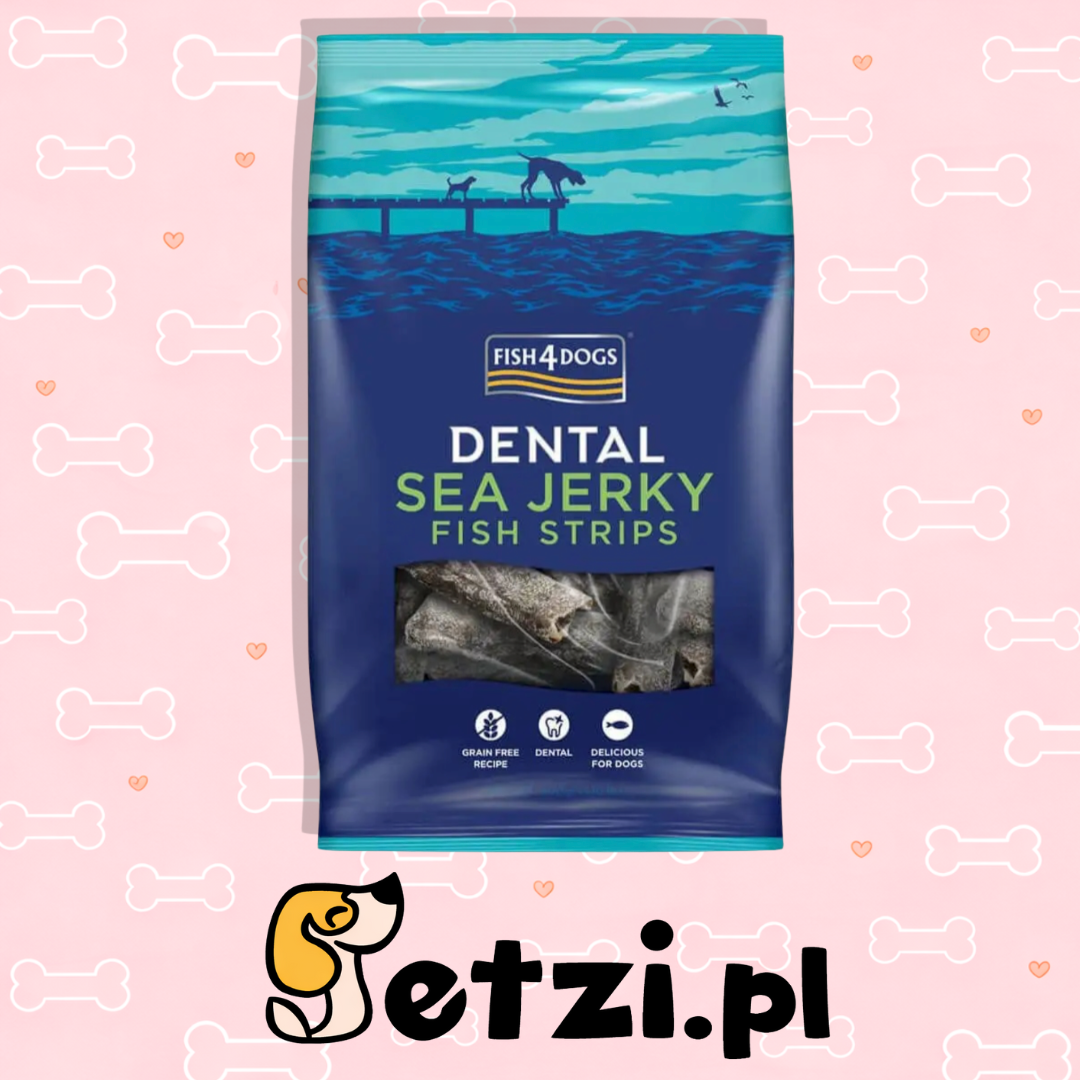 FISH4DOGS DENTAL SEA JERKY PRZYSMAKI DLA PSA FISH SKINNY STRIPS 500G