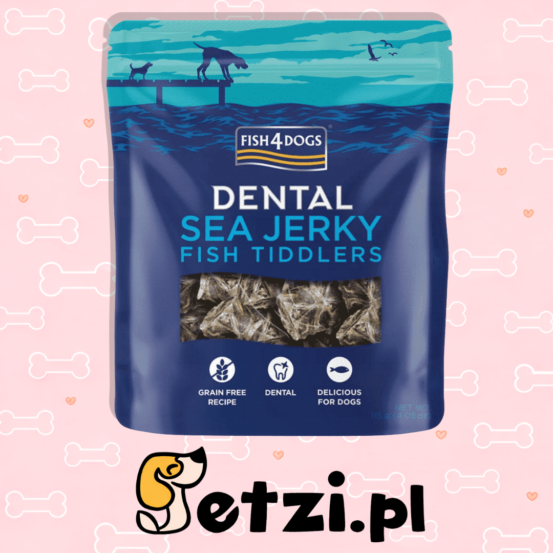 FISH4DOGS DENTAL SEA JERKY PRZYSMAKI DLA PSA FISH TIDDLERS 115G