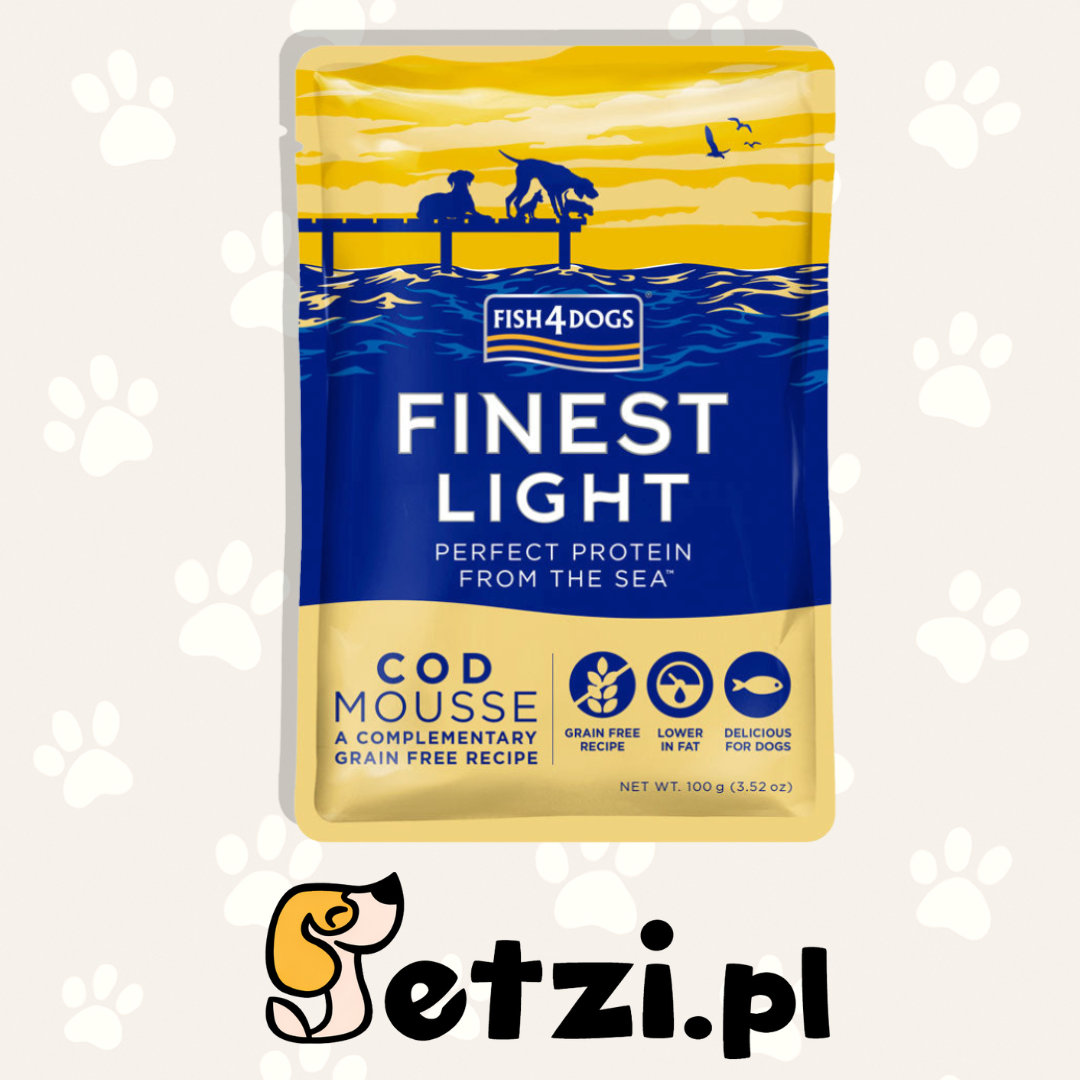 FISH4DOGS FINEST LIGHT MOKRA KARMA DLA PSA COD MOUSSE 100G