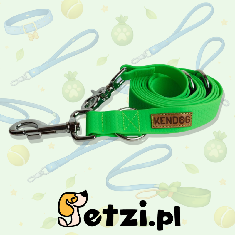 KENDOG SMYCZ PRZEPINANA PVC GREEN 200CM
