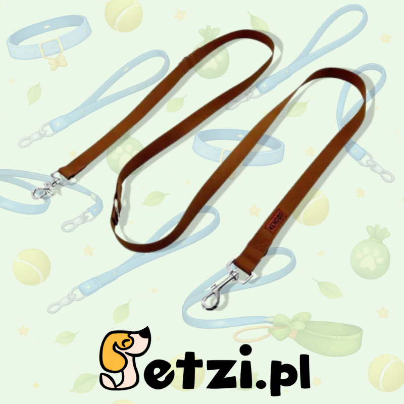 KENDOG SMYCZ PRZEPINANA PVC BROWN 200CM