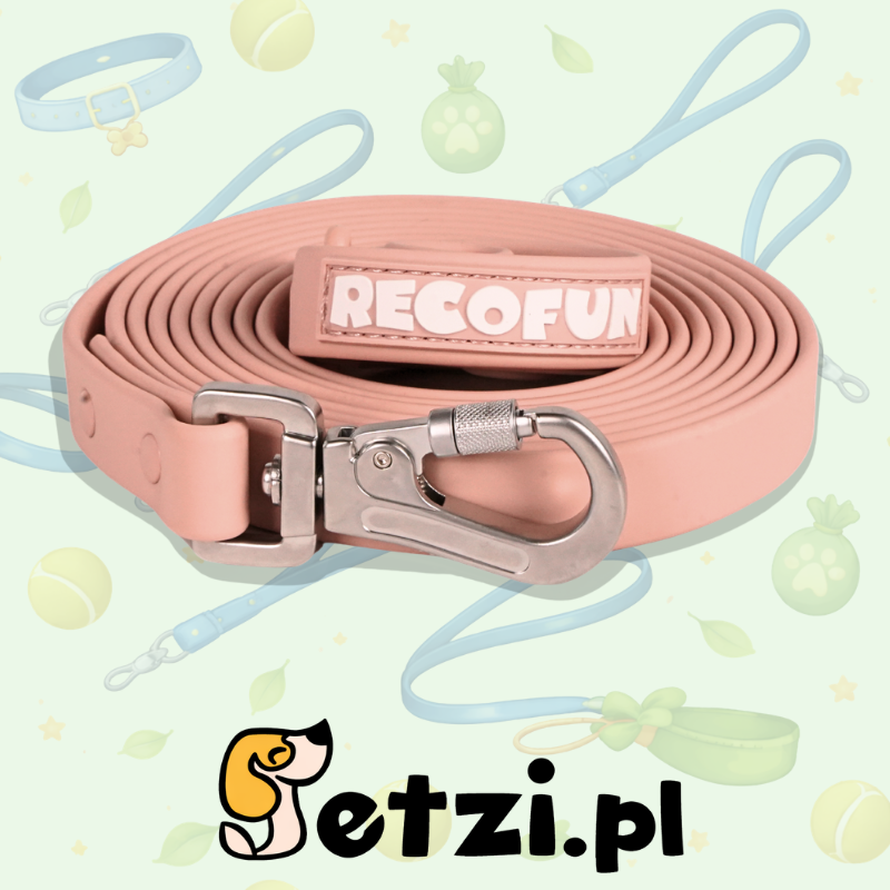 RECOFUN SMYCZ TRENINGOWA Z PVC 10 M RÓŻOWA