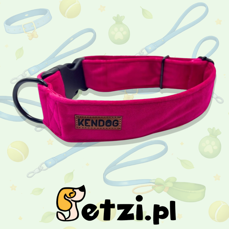 KENDOG OBROŻA VELVET FUCHSIA 4CM
