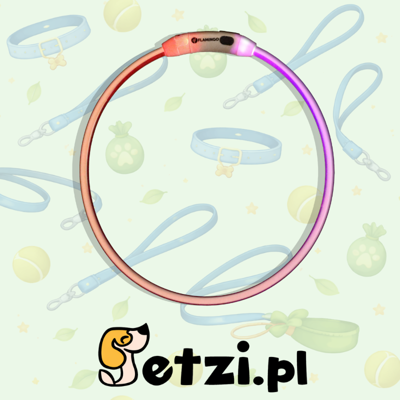 FLAMINGO DOG COLLAR RAINA VISIO MIX 20-63CM 8MM