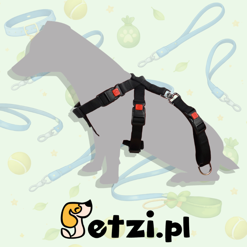 FLAMINGO CAR SAFETY HARNESS DUMA BLACK M 31,5-46X36-55CM