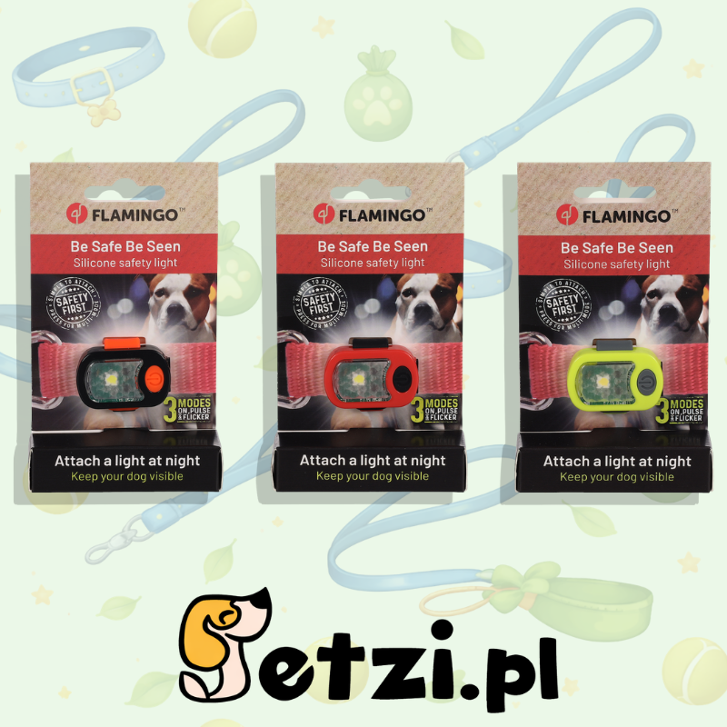 FLAMINGO SAFETY LIGHT MELVIN MULTIPLE COLOURS 4CM