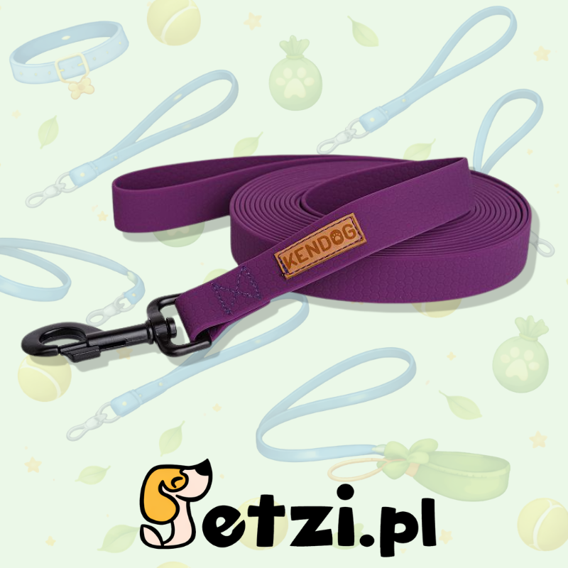 KENDOG SMYCZ PRZEPINANA PVC PURPLE 200CM