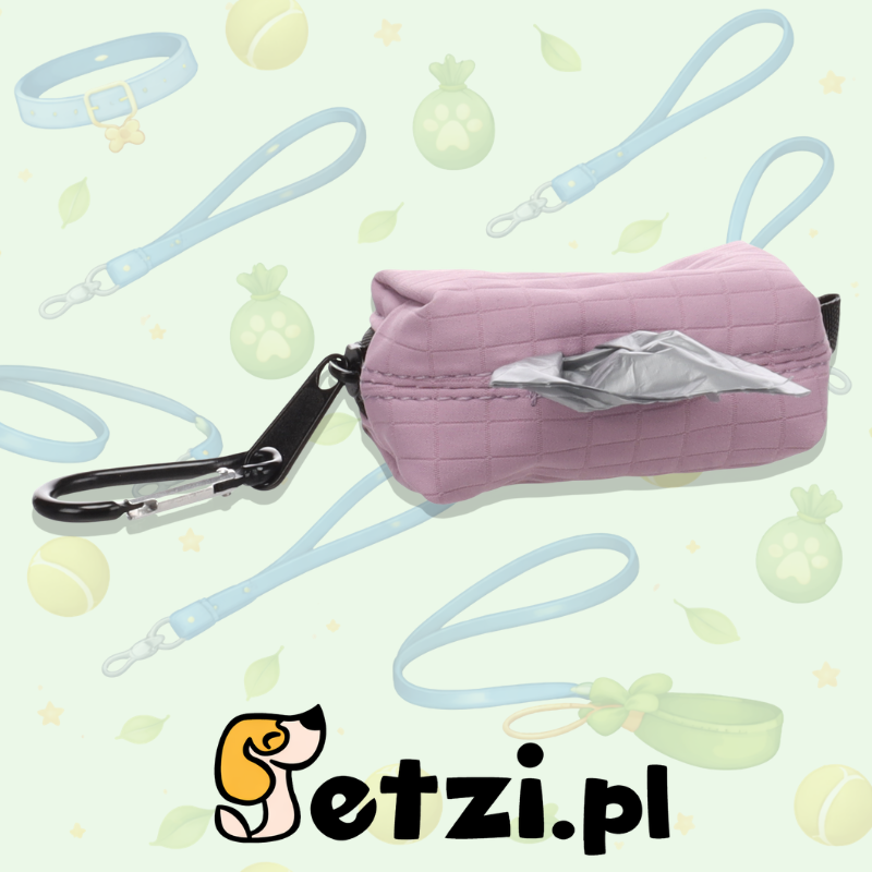 FLAMINGO POOP BAG HOLDER VIKA LILAC + 1 ROLL 9X4X5,5CM