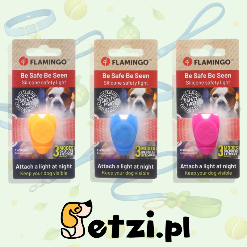 FLAMINGO SAFETY LIGHT JADA MULTIPLE COLOURS 8CM