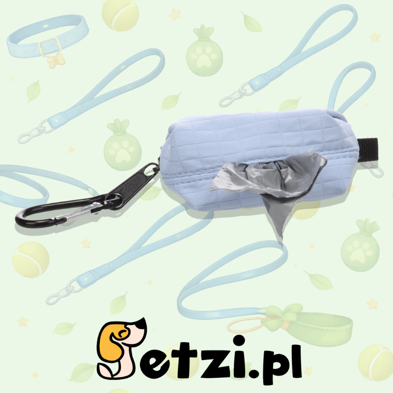 FLAMINGO POOP BAG HOLDER VIKA BLUE + 1 ROLL 9X4X5,5CM