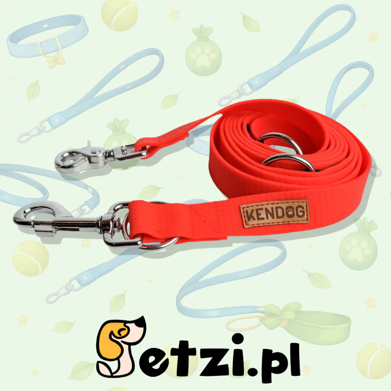 KENDOG SMYCZ PRZEPINANA PVC ORANGE 200CM