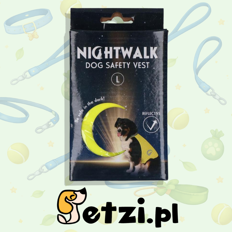 NIGHTWALK DOG SAFETY VEST YELLOW LARGE