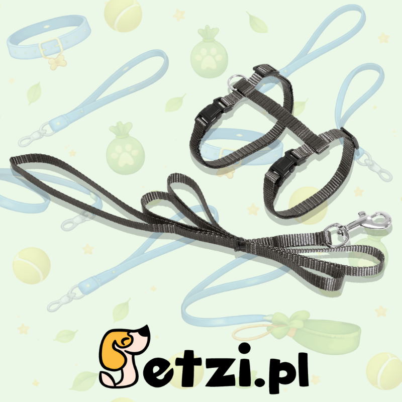 FLAMINGO CAT HARNESS WITH LEASH ZIGGI TAUPE 22-36CM 27-46CM 110CM 10MM