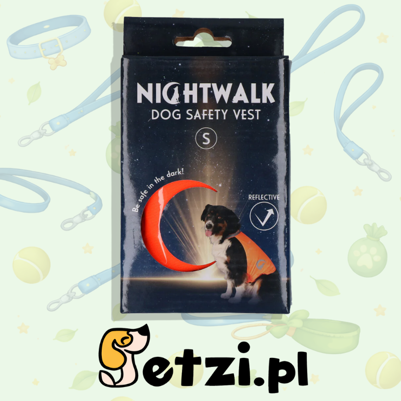 NIGHTWALK DOG SAFETY VEST ORANGE SMALL