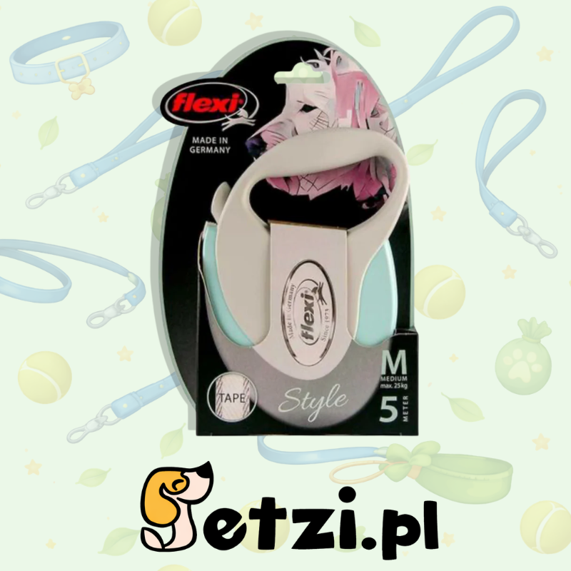 FLEXI STYLE M SMYCZ AUTOMATYCZNA TAPE 5 M SZARO/MIĘTOWA