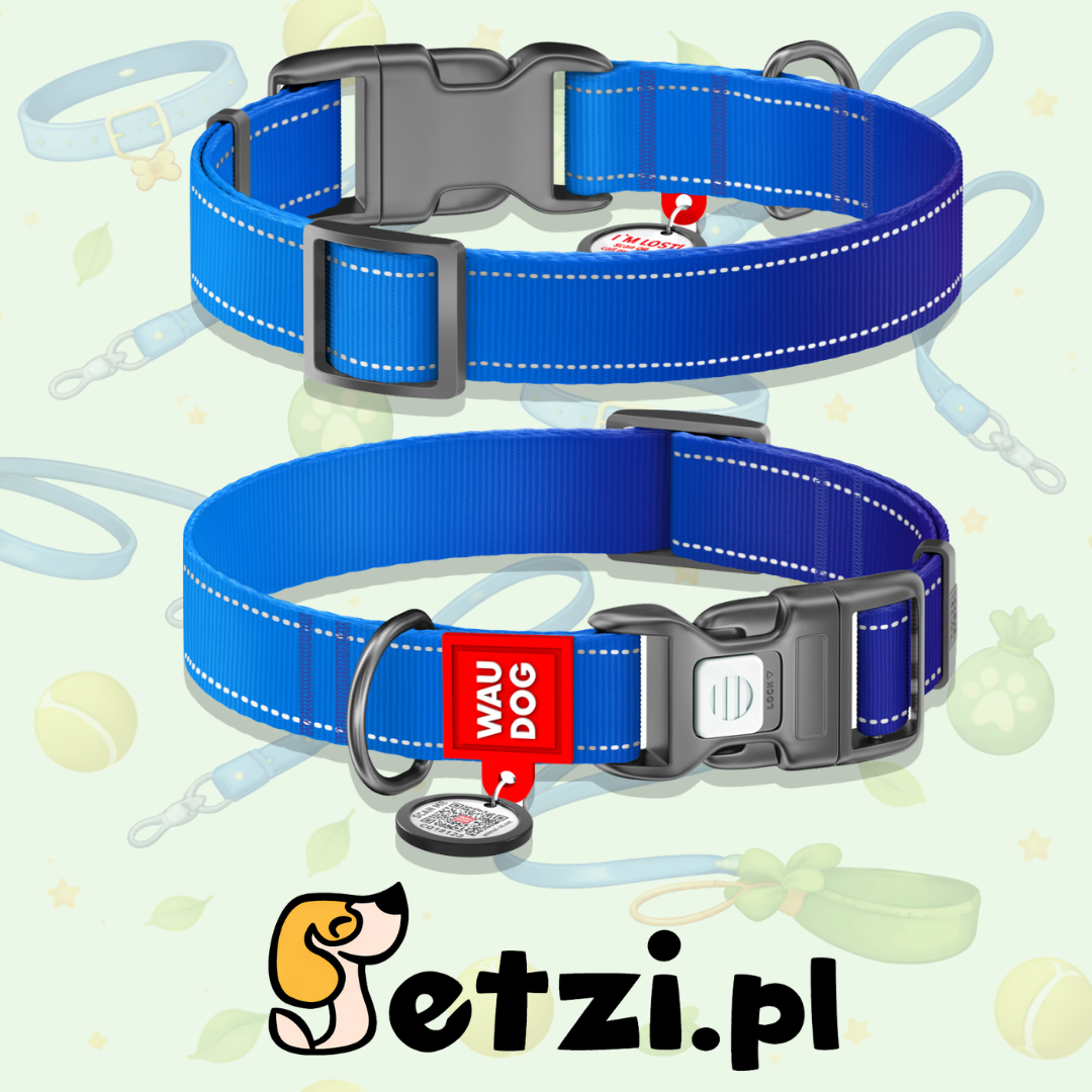 WAUDOG NYLON MONO OBROŻA PLASTIKOWY FASTEX S 15MM NIEBIESKI