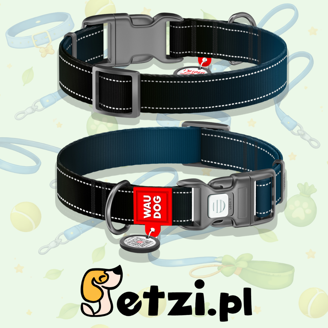 WAUDOG NYLON MONO OBROŻA PLASTIKOWY FASTEX M 20 MM CZARNY