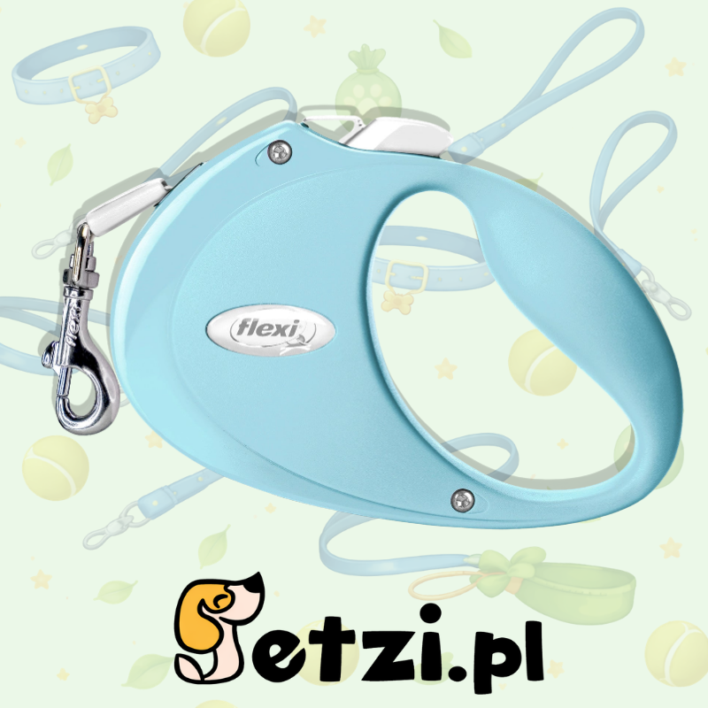 FLEXI PUPPY SMYCZ AUTOMATYCZNA TAPE 2 M JASNONIEBIESKA
