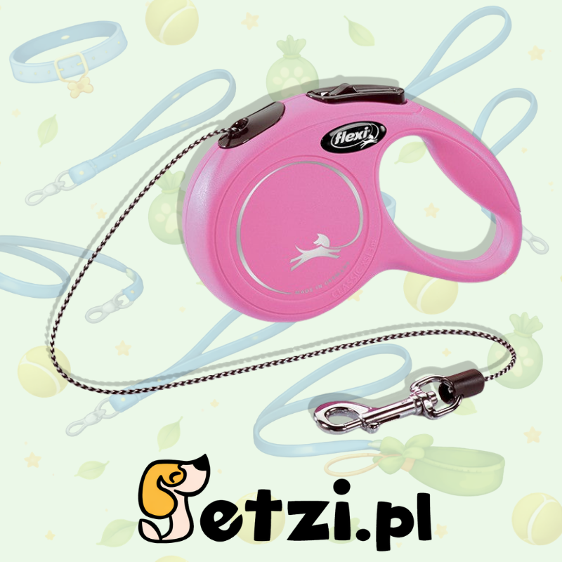 FLEXI SMYCZ AUTOMATYCZNA NEW CLASSIC LINKA XS 3M RÓŻOWA