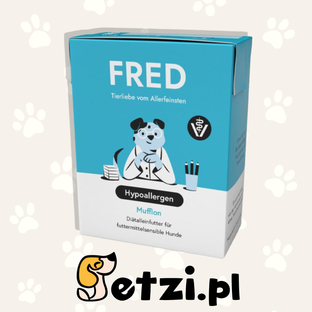 FRED HIPOALERGICZNA MOKRA KARMA DLA PSA MUFLON 390G