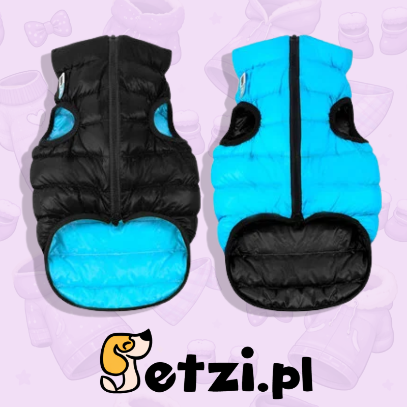 AIRYVEST KURTKA DWUSTRONNA M 50 CZARNO - NIEBIESKI