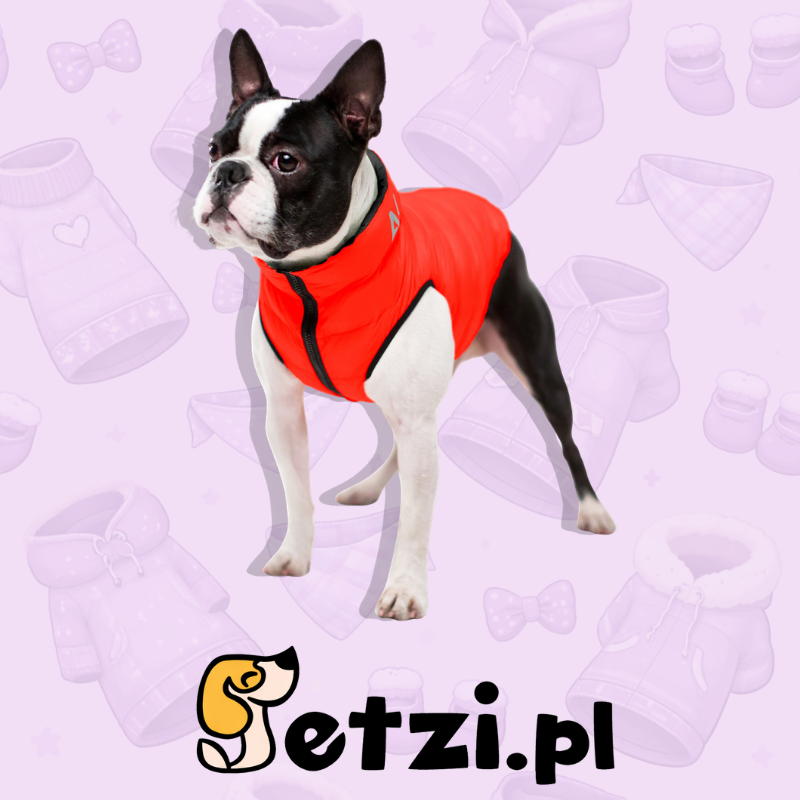 AIRYVEST KURTKA DWUSTRONNA M 45 CZERWONO - CZARNY