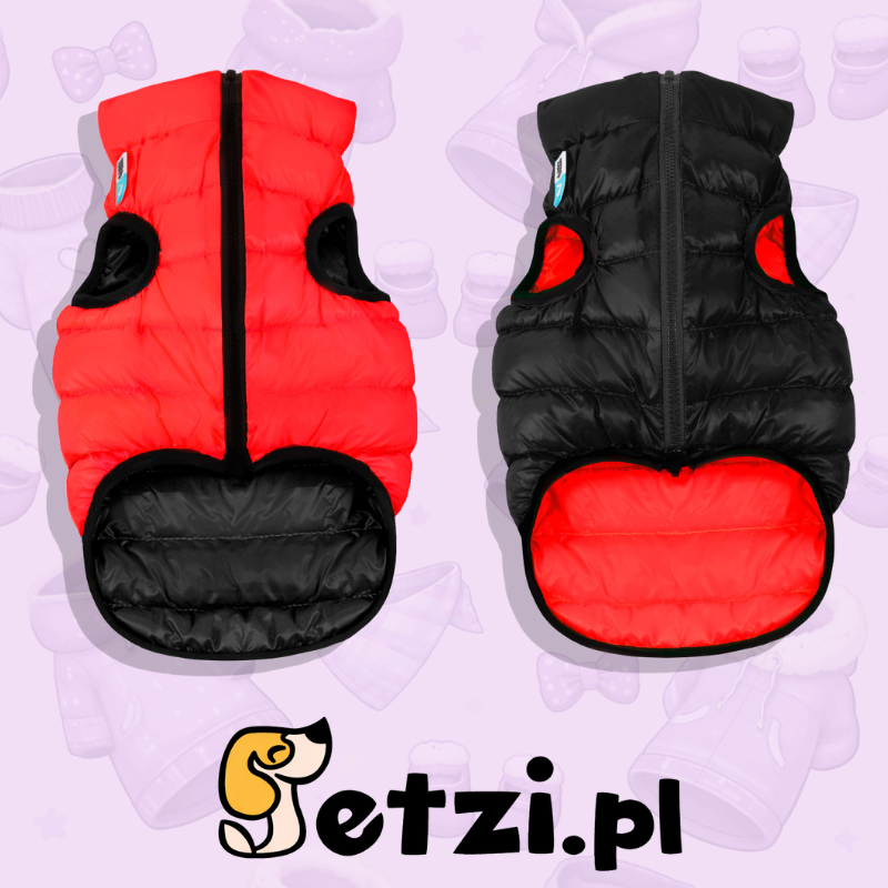 AIRYVEST KURTKA DWUSTRONNA M 45 CZERWONO - CZARNY