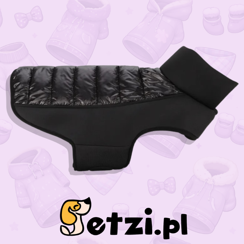FLAMINGO COAT JAKARO BLACK 55CM