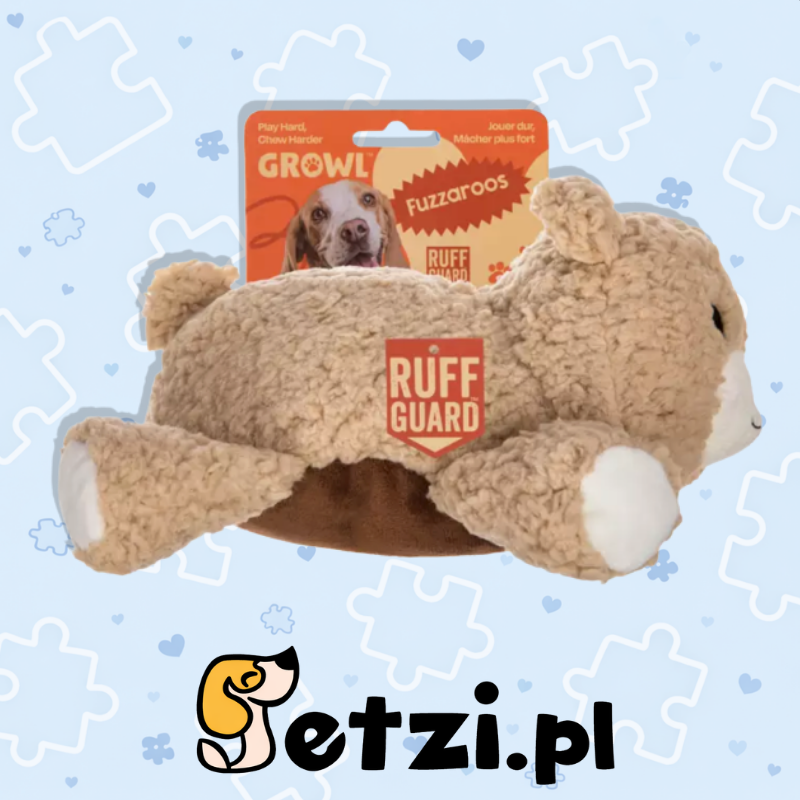 GROWL FUZZAROOS BEAR BROWN - MIĘKKA PLUSZOWA ZABAWKA