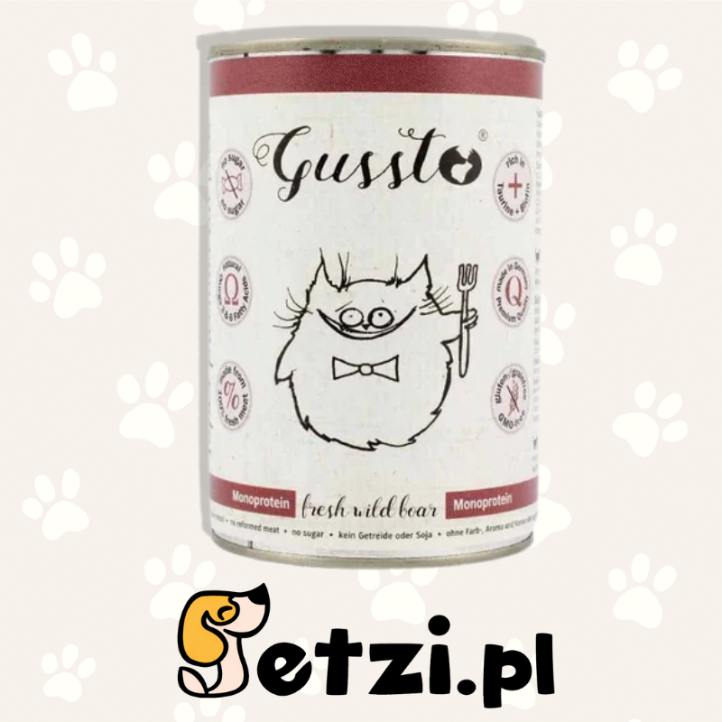 GUSSTO MOKRA KARMA DLA KOTA DZIK 400G