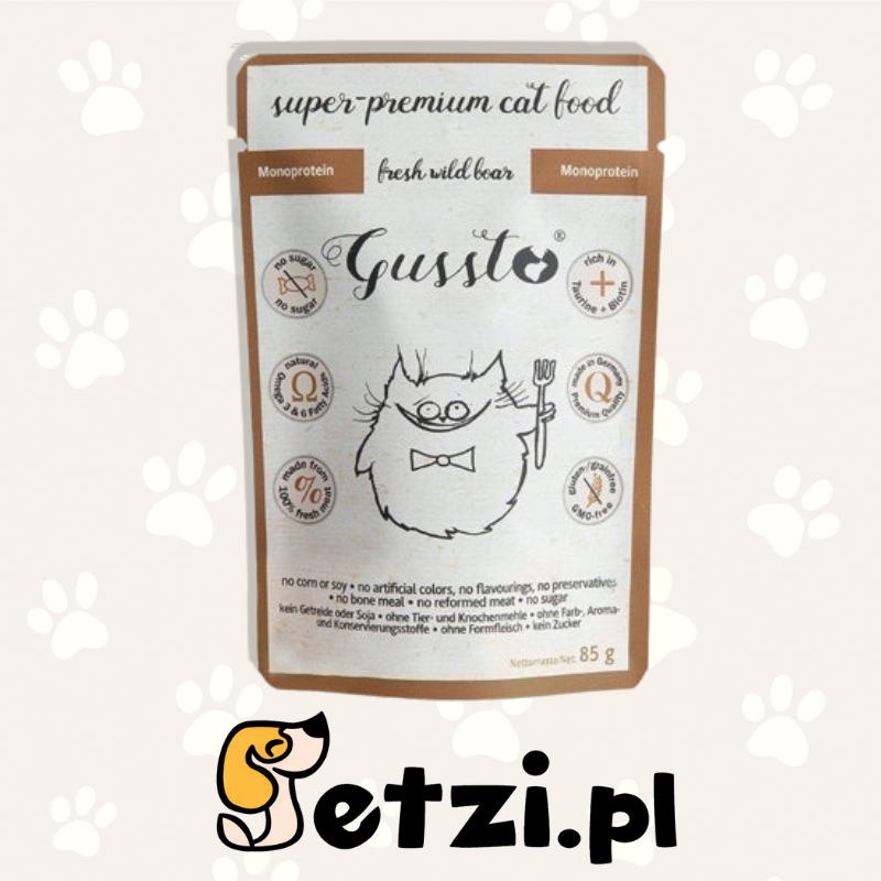 GUSSTO MOKRA KARMA DLA KOTA DZIK 85G