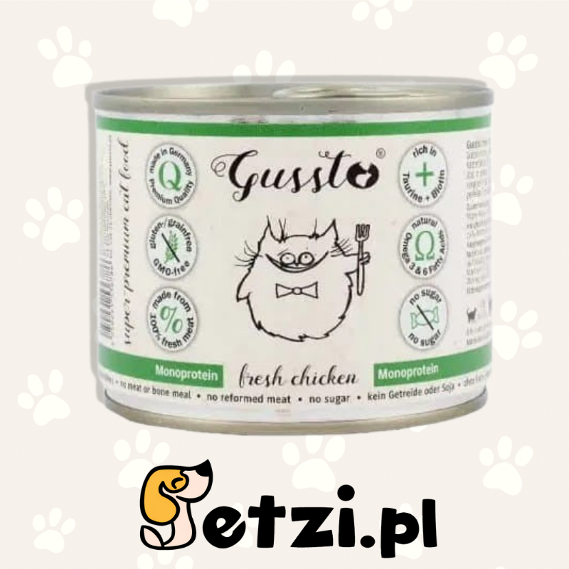 GUSSTO MOKRA KARMA DLA KOTA KURCZAK 200G