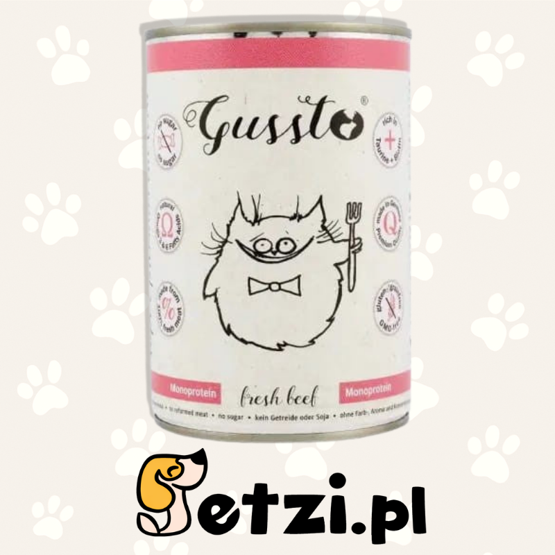 GUSSTO MOKRA KARMA DLA KOTA WOŁOWINA 400G