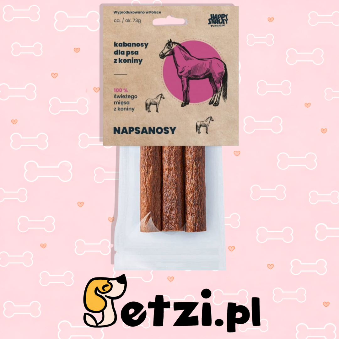HAPPY SNACKY NAPSANOSY PRZYSMAKI DLA PSA Z KONINY 3SZT