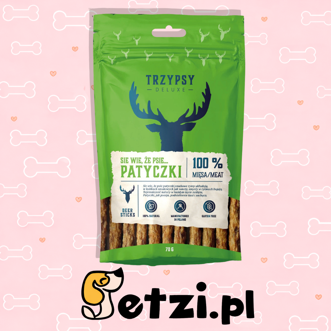 HAPPY SNACKY SIĘ WIE, ŻE PSIE PATYCZKI Z JELENIA 70G