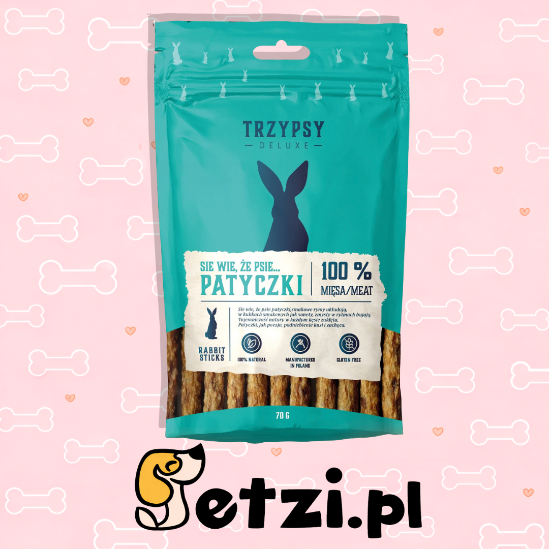HAPPY SNACKY SIĘ WIE, ŻE PSIE PATYCZKI Z KRÓLIKA 70G